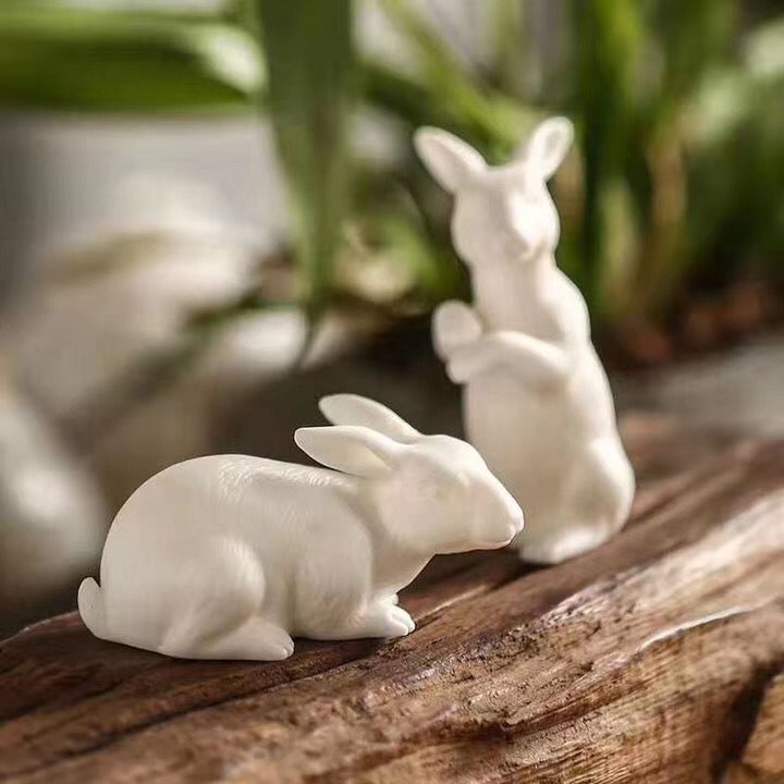 Luwu porcelæn teapets søde kaniner hvid te lege kinesisk te sæt dekoration