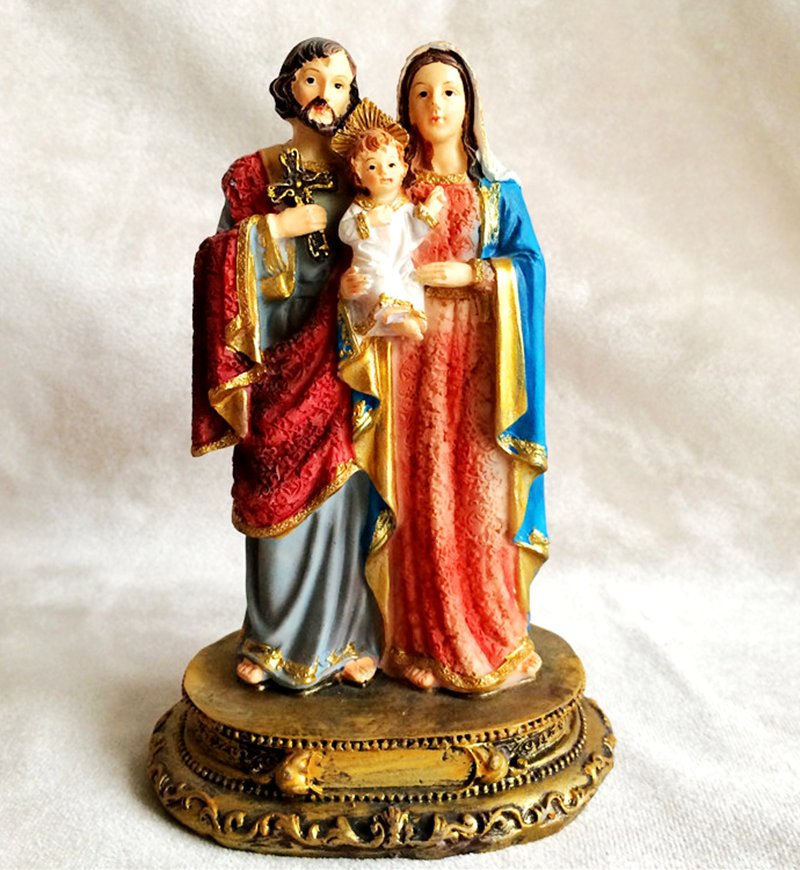 Handgemaakte Geschilderd Jesus Godmother Standbeeld Resin Ambachten Toerisme Souvenir Collectie Woondecoratie