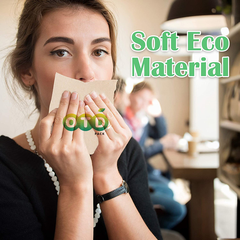 Serviettes de table en papier 100 % compostables et écologiques, parfaites pour les repas, les boissons ou les cocktails quotidiens jetables
