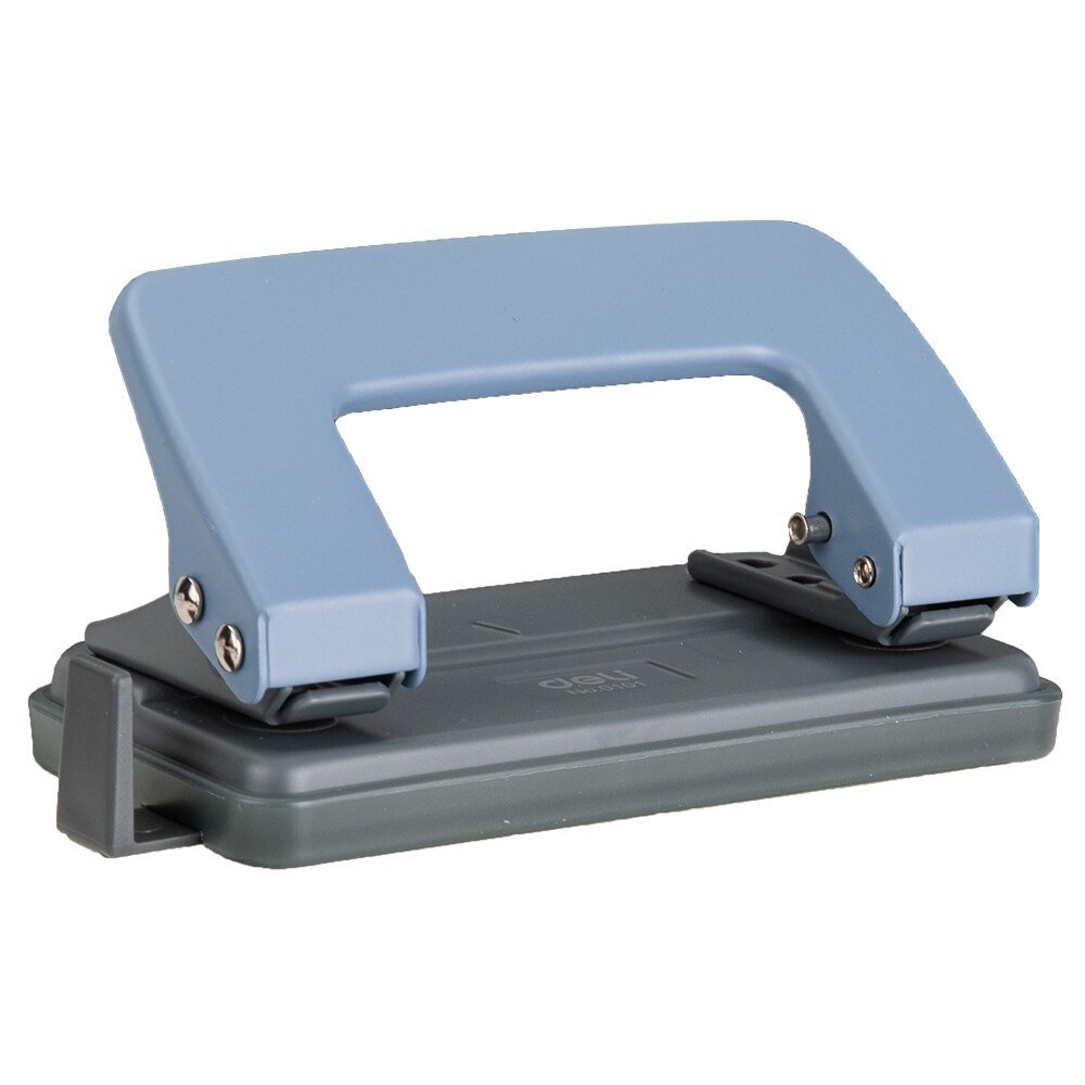 DELI Metal Paper Punch - 80mm Hole Distance - Accurate Punching: Blue