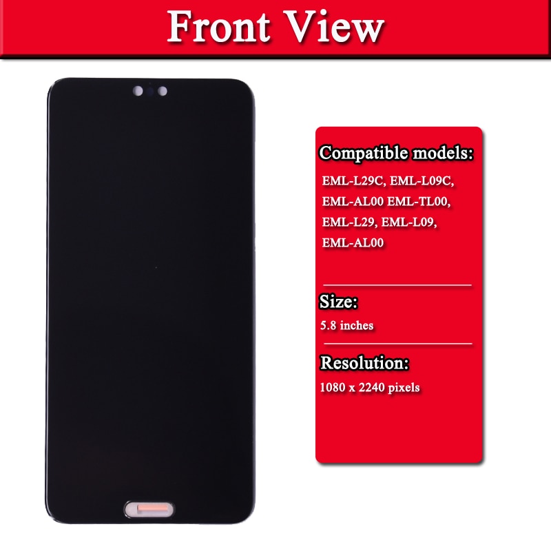 Original 5,8 "para Huawei P20 pantalla LCD de montaje de digitalizador con pantalla táctil EML L29 L22 L09 AL00 para Huawei P20 LCD