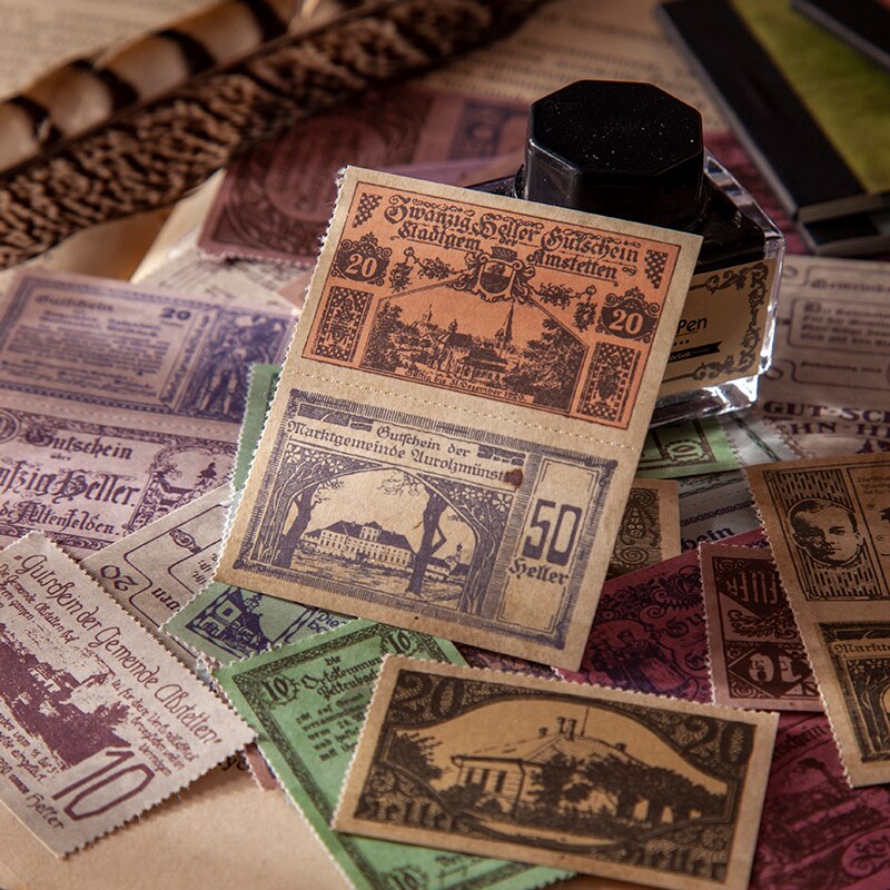 1 libro Medieval boleto oficina Material de la serie de papel de diario planificador Scrapbooking decorativo Vintage papel para manualidades DIY