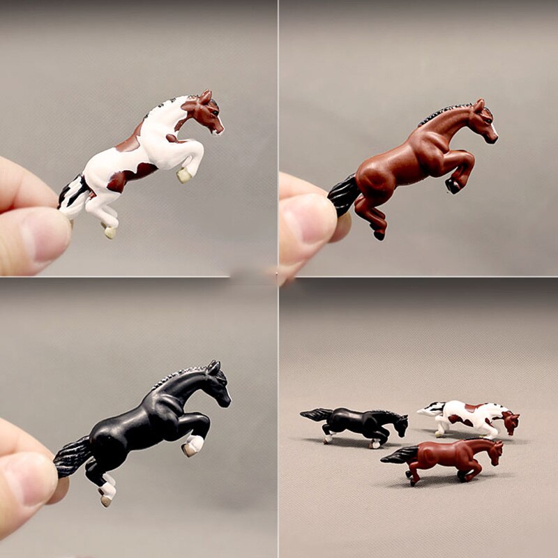 Micro landscape Pony Doll Simulation Animal Model Set Mini Small Horse Ornament Decoration Scene Props Display In Stock