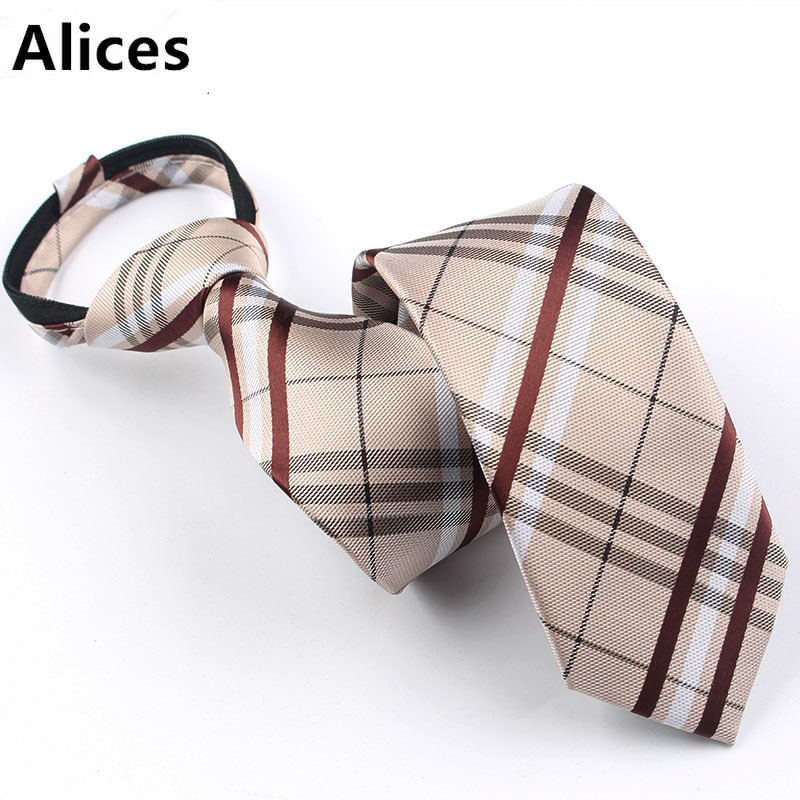 Versione coreana corta cravatta da ragazzo giapponese in stile accademia cravatta in poliestere con cerniera annodata da 6cm cravatta da uomo con cravatta a freccia