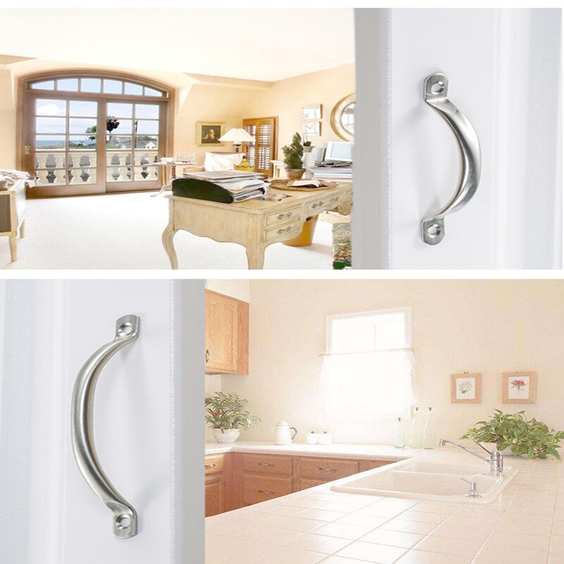 Stainless Steel Door Handles Cupboard Knob Silver Drawer Pulls Kitchen Cabinet Knobs 63mm 79mm 104mm 125mm Old Style
