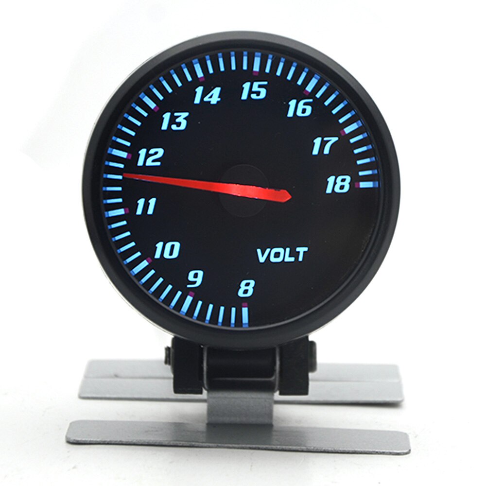 Tacómetro de cara negra para coche, voltímetro de aumento de 60MM, relación de combustible y aire, medidor EGT, presión de agua al vacío, temperatura de aceite, medidor de coche de 12V: Volt Meter