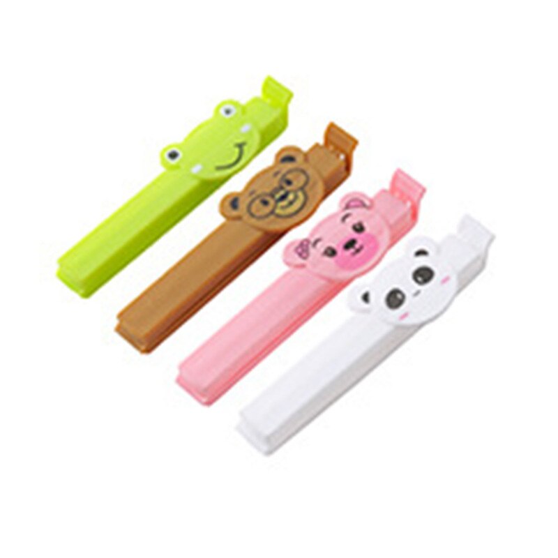 4pc/ partier husholdningsmad snack opbevaring tætning forsegling pose clips sealer klemme mad pose clips køkken værktøj hjem mad tæt clip tætning
