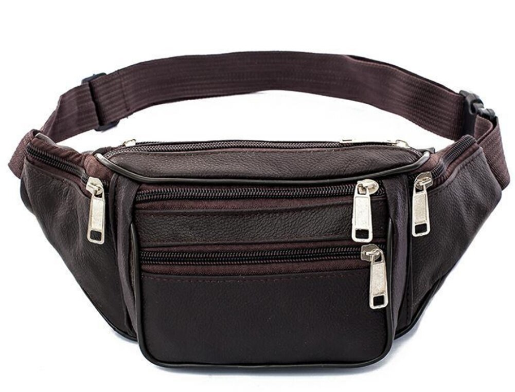 Mens 'Taille Riem Bag Utility Fietsen Taille Fanny Pack Bum Bag Reizen Hip Purse Telefoon Zak Sporttas: Coffee