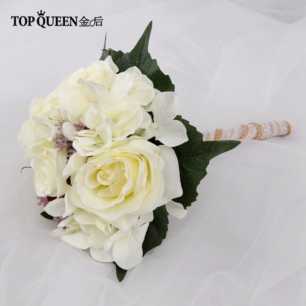 Topqueen F27 Bruidsboeket Bloem Boeket Bruiloft Decoratie Boeket Mariage Paars Bruidsmeisje Boeketten Bridemaid Boeket F27