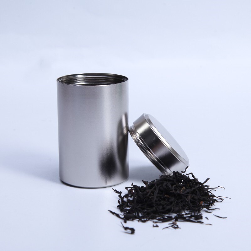 Mini latas de té portátiles de acero inoxidable, contenedor de almacenamiento de Metal de titanio, sellos, tanque de viaje, 5,2x9cm