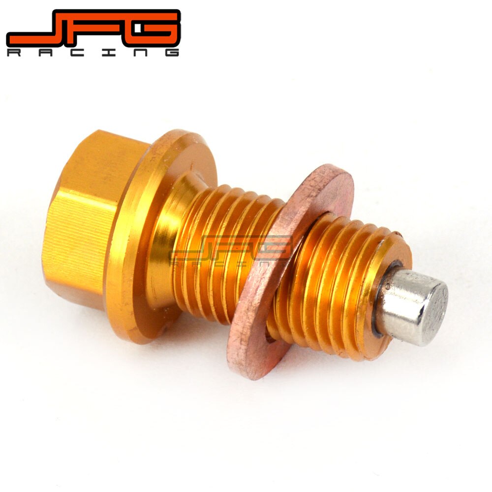JFG CNC Billet Aluminum Engine Magnetic Oil Drain Plug Bolt For SUZUKI RMZ250 07-16 DRZ400S DRZ400E DRZ400SM 00-15 Dirt Bike