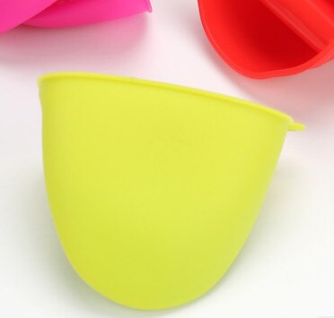 Silicone Kitchen Candy Colors 1PCS Kitchen Cooking Microwave Oven Mitt Insulated Non-slip Glove Heat Resistant: Green
