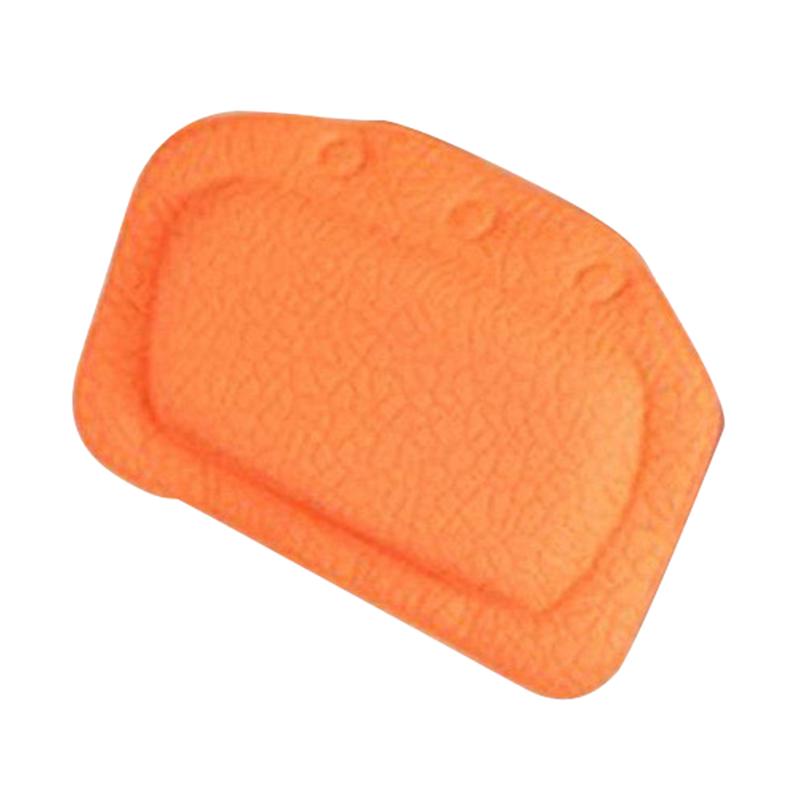 Almohada de baño suave para bañera, reposacabezas de esponja relajante, cojín impermeable con ventosas, almohada de baño con ventosas: Orange