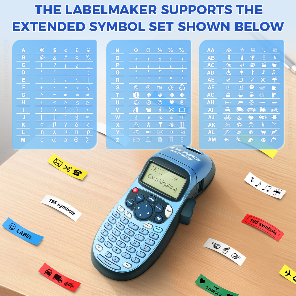 Dymo LetraTag LT-100H Label Printer with LT100H Label Maker Storage Case Travel Protective Carrying Bag or 5PK~7PK Dymo LT Tapes