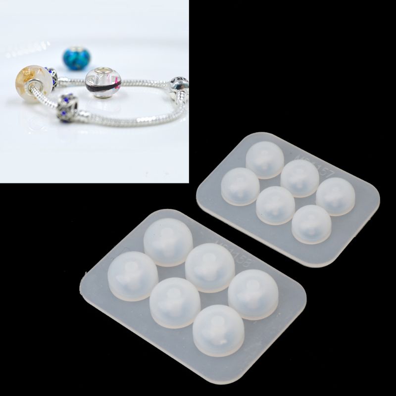 Big Hole Bead Silicone Mold Fit For Add-a-Bead Bracelet DIY Resin Jewelry Making