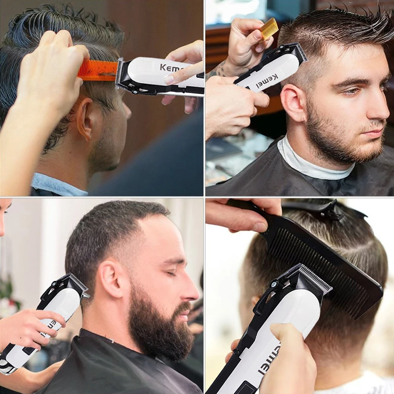 Cortadora de pelo Kemei o cuchilla KM-PG809A cortadora de pelo inalámbrica para hombres máquina cortadora corte de pelo recargable