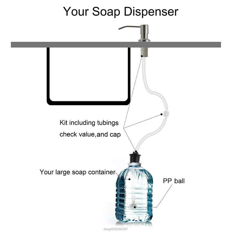 Countertop Built in Soap Dispenser Dish Soap Dispenser for Kitchen Sink Removable Dishwashing Liquid Press Pump Head Kit A9 22