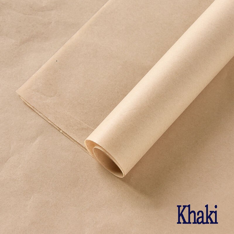 20pcs/set High 50*70cm Tissue Paper Flower Clothing Shirt Shoes Packaging Craft Paper Roll Wine Wrapping Papers: Khaki
