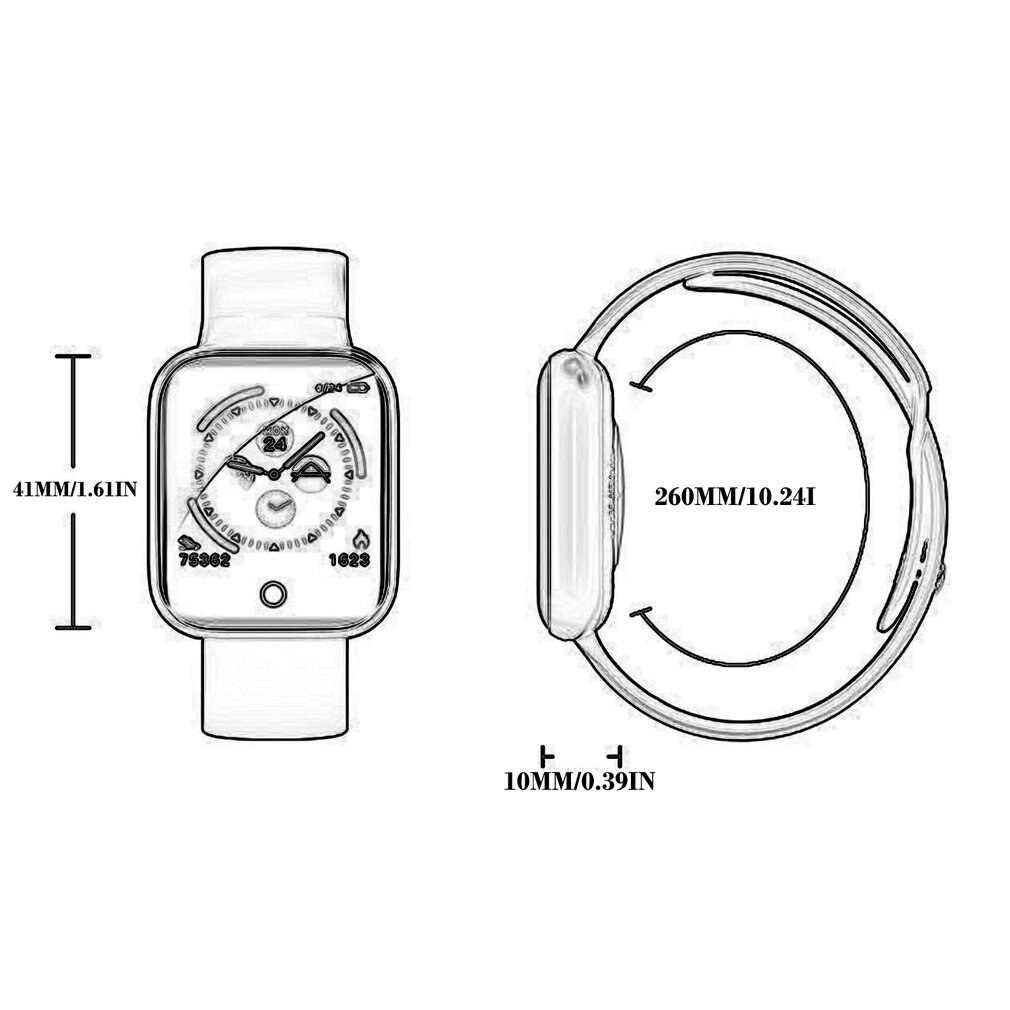 I5 slimme armbanden met stappenteller, hartslagmeter, sporthorloge, waterdichte armband, draagbaar en praktisch horloge