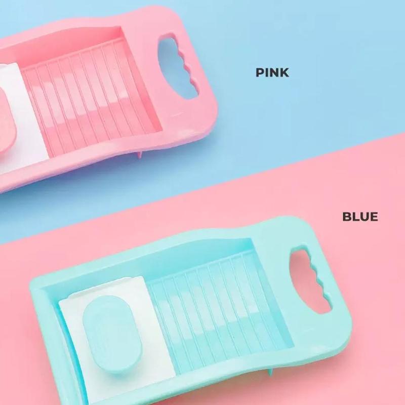 Plastic Washtub with Washboard Thick Laundry Basin Wash Baby Underwear Plastic Laundry Basin