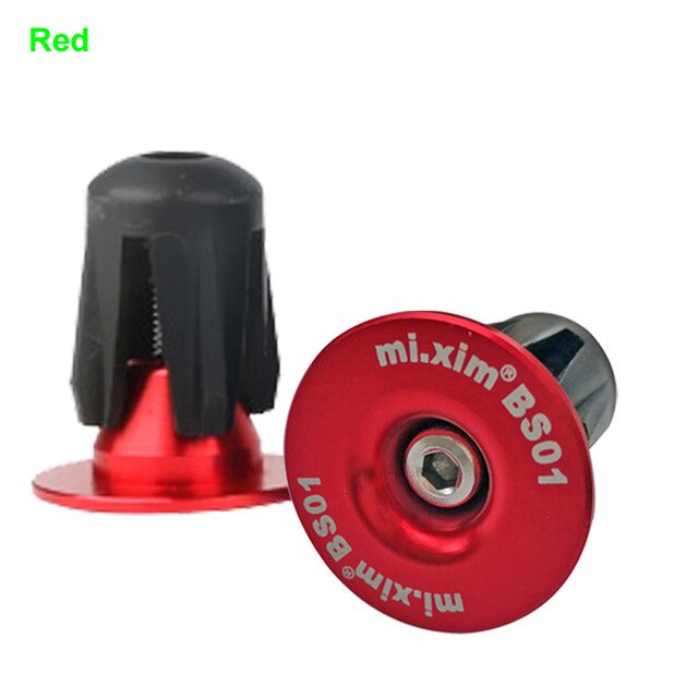 1Pair Aluminum Handlebar End Caps Bicycle Bike Handlebar Grip End Plug Handle Grip End Stoppers Expansion Plug: Red