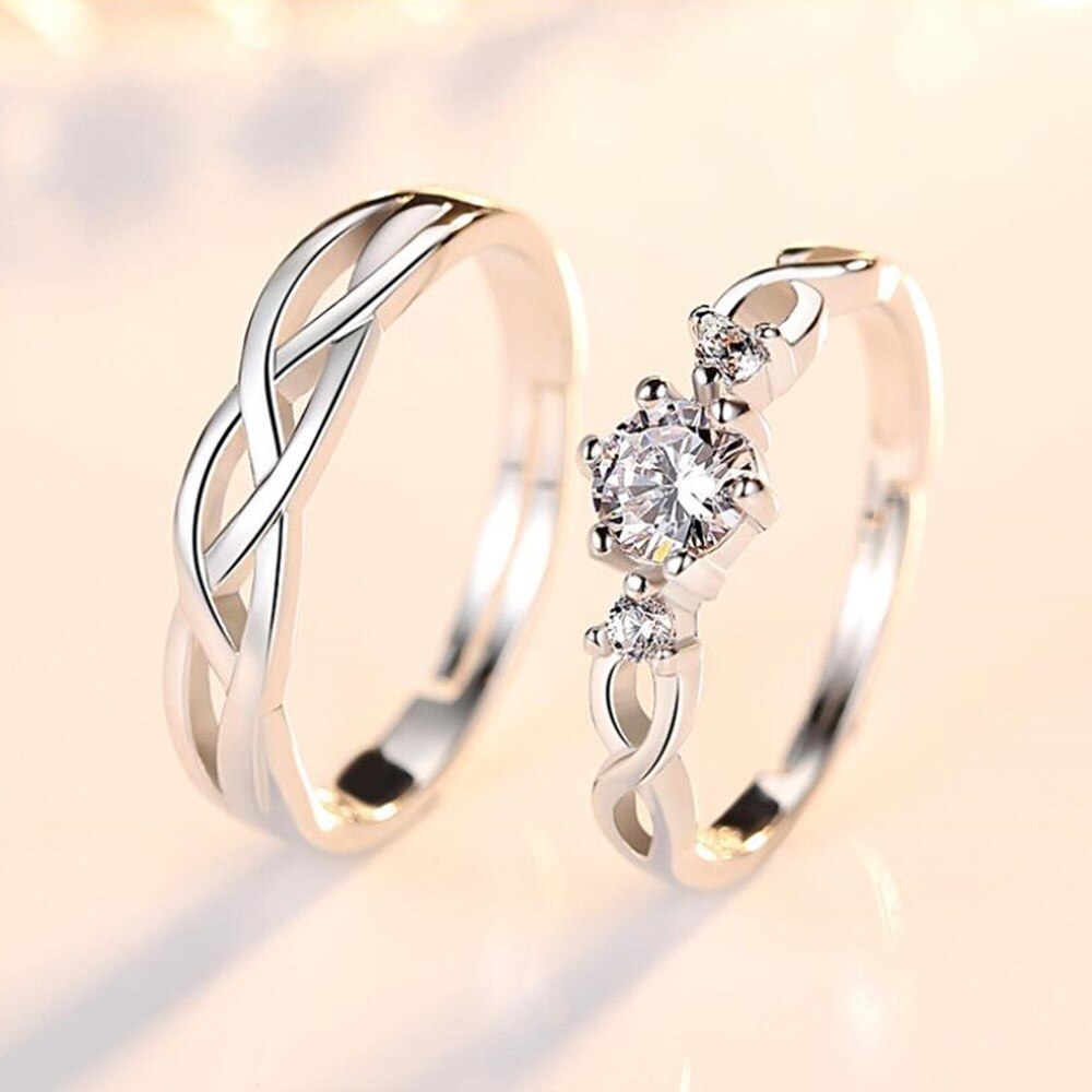 NEHZY – bague ouverte en argent S925, bijou de couple, d&#39;anniversaire de mariage, zircone cubique,