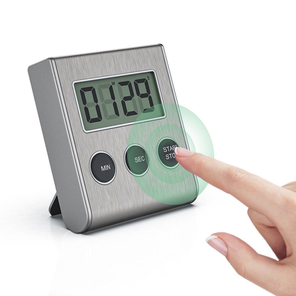 DIGOO LED Digital Kitchen Timer For Cooking Shower Study Stopwatch Alarm Clock Magnetic Electronic Cooking Countdown Time Timer