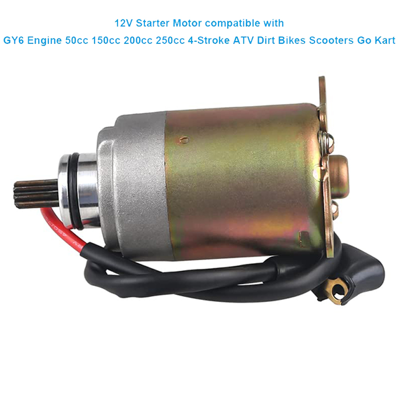 GY6 125cc 150cc Starter Motor mit Draht Kabel Kompatibel Gehen Karts ATV Roller Moped Dune Buggys Quad 4 Räder Motor teile
