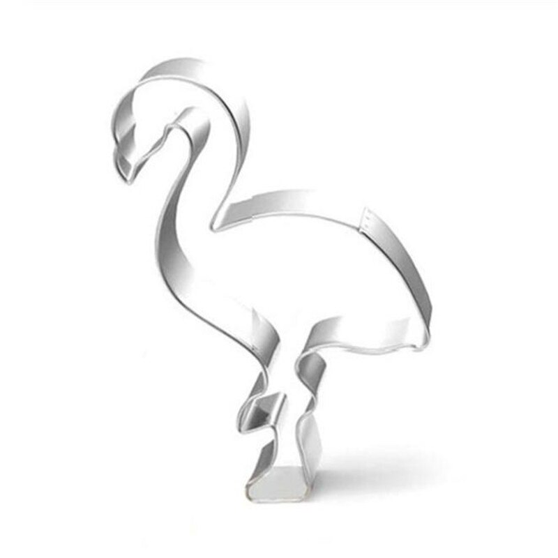 Cookie cutter mold flamingo ananas form rustfritt stål kjeks fondant kakeformer kakeform baking kjøkkenverktøy: Venstre flamingo