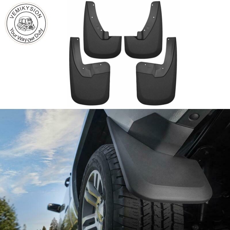 Front & Rear Mud Guards Set Mud Flaps para Dodge Ram 1500 2010-2016 Dodge Ram 2500 2010-2016 Dodge Ram 3500 2010-2016 Regular Mega