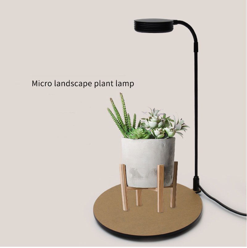 Mikro landskab plante lampe led lys wabikusa mini nano natur træ akvarium vand plante vokse led lys