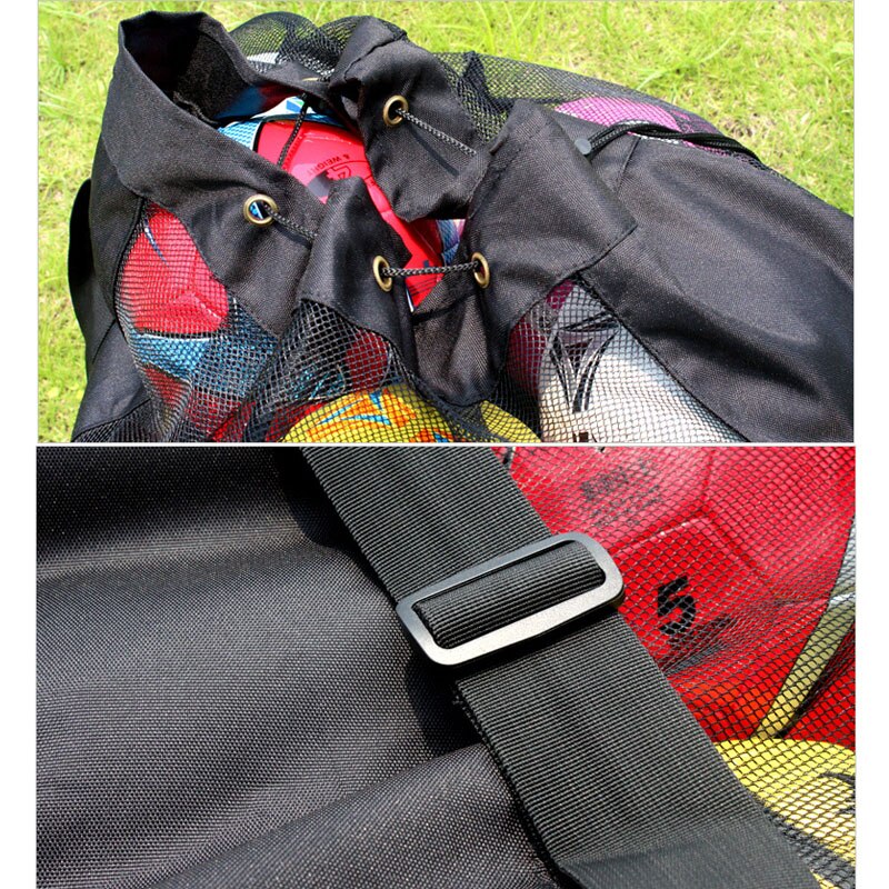 MAICCA Tragbare FußBall bälle tasche Super große für Basketball Volleyball Handball Rucksack Sport Ausbildung durchführung Netz taschen