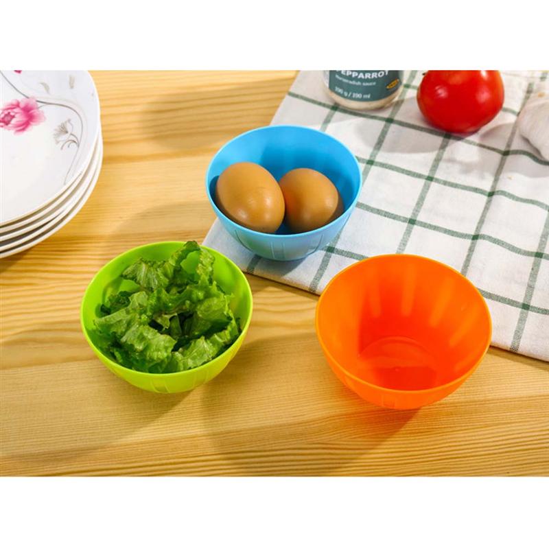 6 Pcs Plastic Bowls Reusable Portable Colorful Facial Mask Bowls Seasoning Bowls Salad Bowls for Household Home Kitchen Use