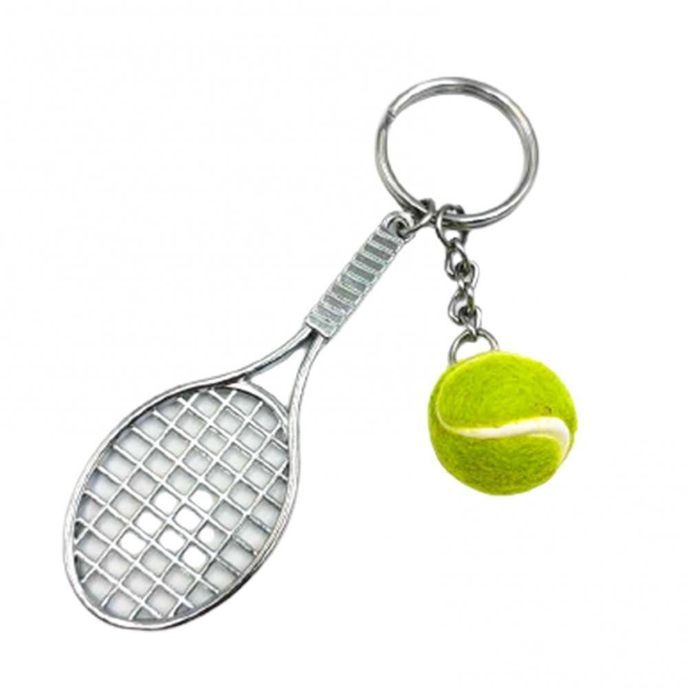 Keychain Anhänger Schlüssel 2Stck Sport Fan Mini Tennis Tasche Schlüsselring DIY Handwerk Zubehör: Grün