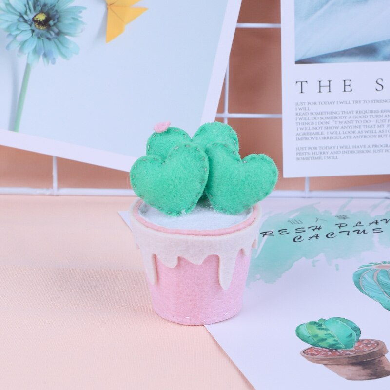 Meian Kit de punto de aguja no tejido para suculentas, Cactus, fieltro de lana, fieltro de corte de aguja, paquete de conjuntos de manualidades Diy: HJG00131