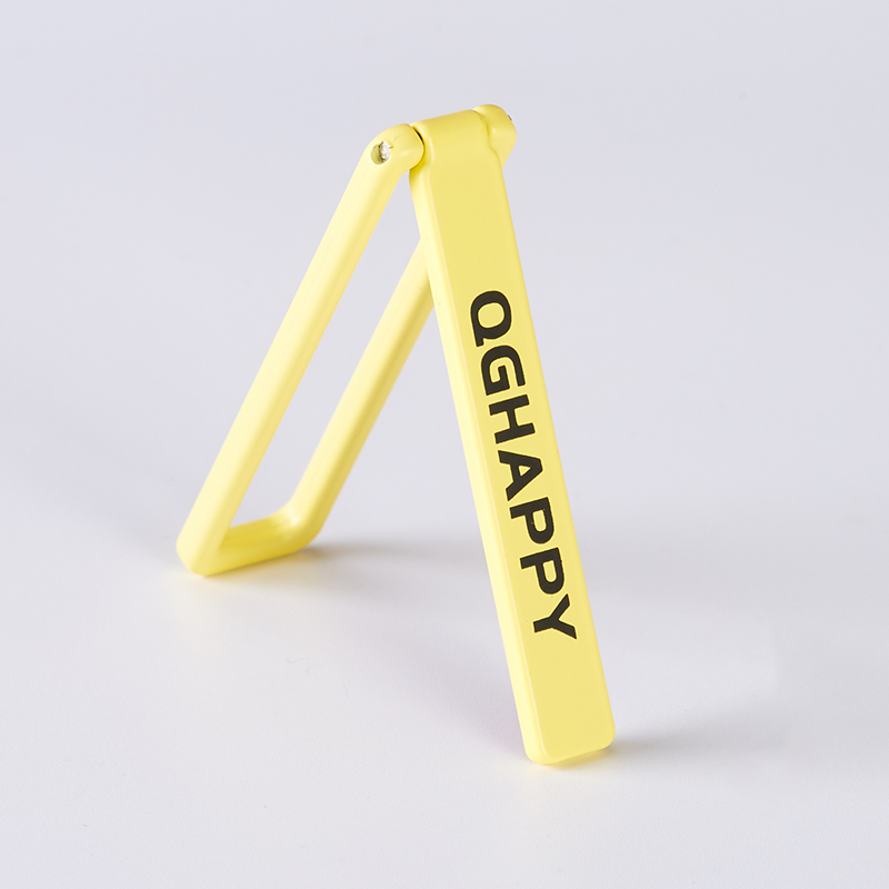Ultra Thin Foldable Mobile Phone Holder Bracket Magnetic Metal Alloy Desktop Cell Phone Stands Universal Phone Support Kickstand: Yellow