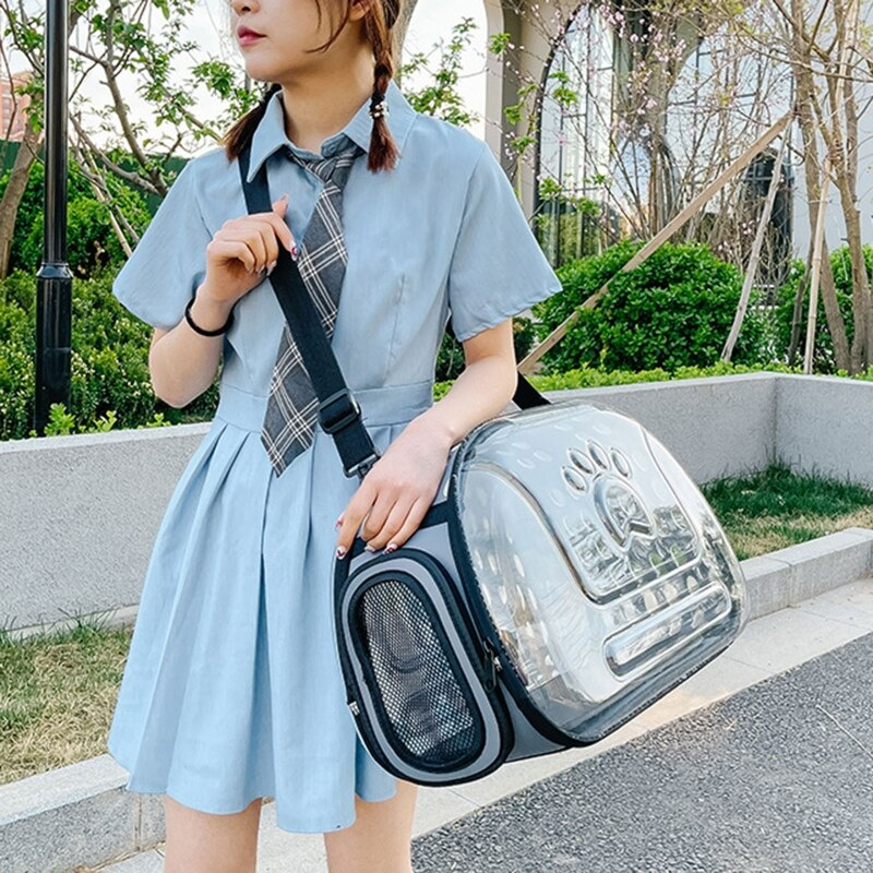 Pet Carrier Case Adjustable Shoulder Strap Collapsible Travel Carrier Lightweight Durable for Small Medium Dogs Cats