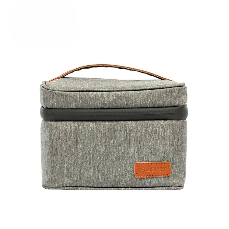 Lunch Bag Small Cooler Bag Protable Fridge Oxford Food Refrigerator Bag EVA Insulated Picnic Bags Isothermal Cooler Ice Box Bags: black