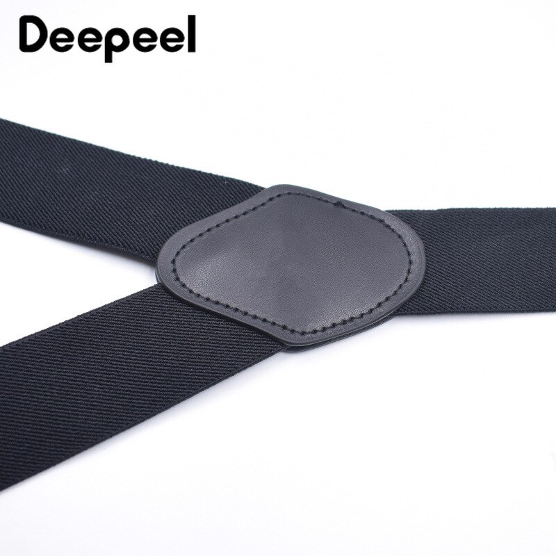 Deepeel 1pc 3.5X125cm Men Suspenders Adult 4 Clips Strap Multicolor Clip Buckles Elastic Male Jockstrap Business Accessories