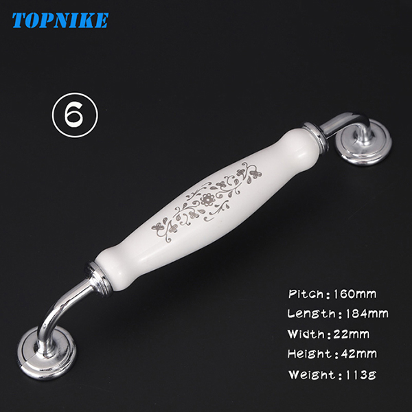 TOPNIKE Moderne keramische kleine handvat garderobe keukenkast handvat keramische knoppen landelijke stijl wit porselein knoppen en handgrepen: 6-160mm