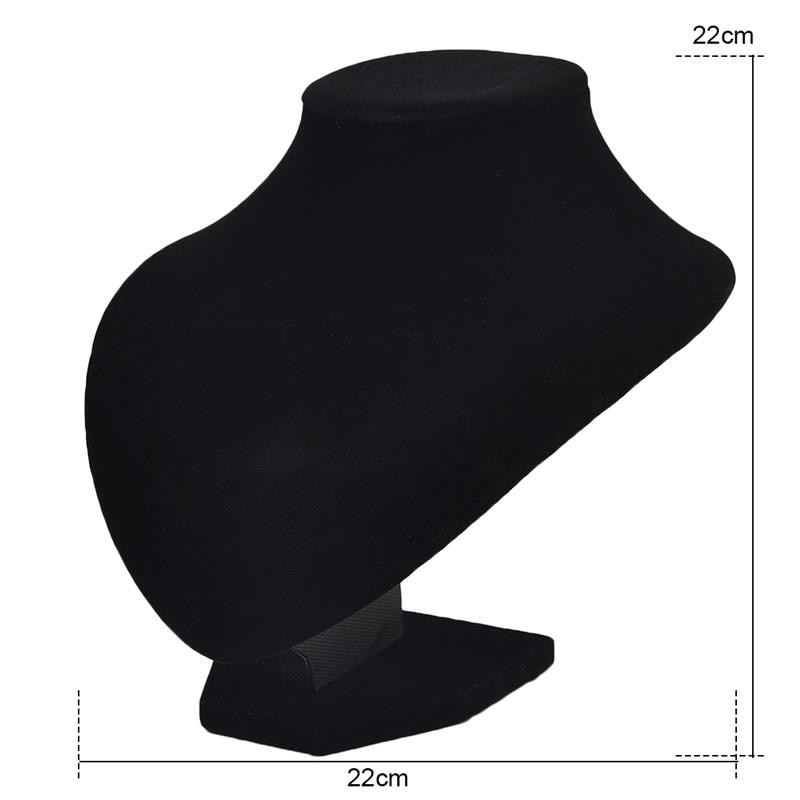 Velours collier pendentif chaîne présentoir support noir bijoux montrant support tour de cou organisateur vitrine support directe