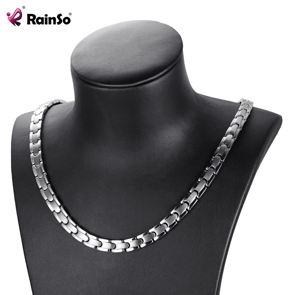 Rainso damer magt halskæder trendy magnetisk kæde & link halskæde kvinder titanium smykker krave trendy kæde