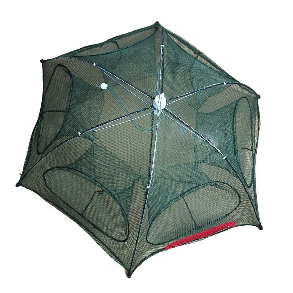 Foldable Fishing Net Net Fishing Landing Net Prawn Bait Crab Shrimp durable foldable portable summer outdoor Fishing Tool: 6 Holes 