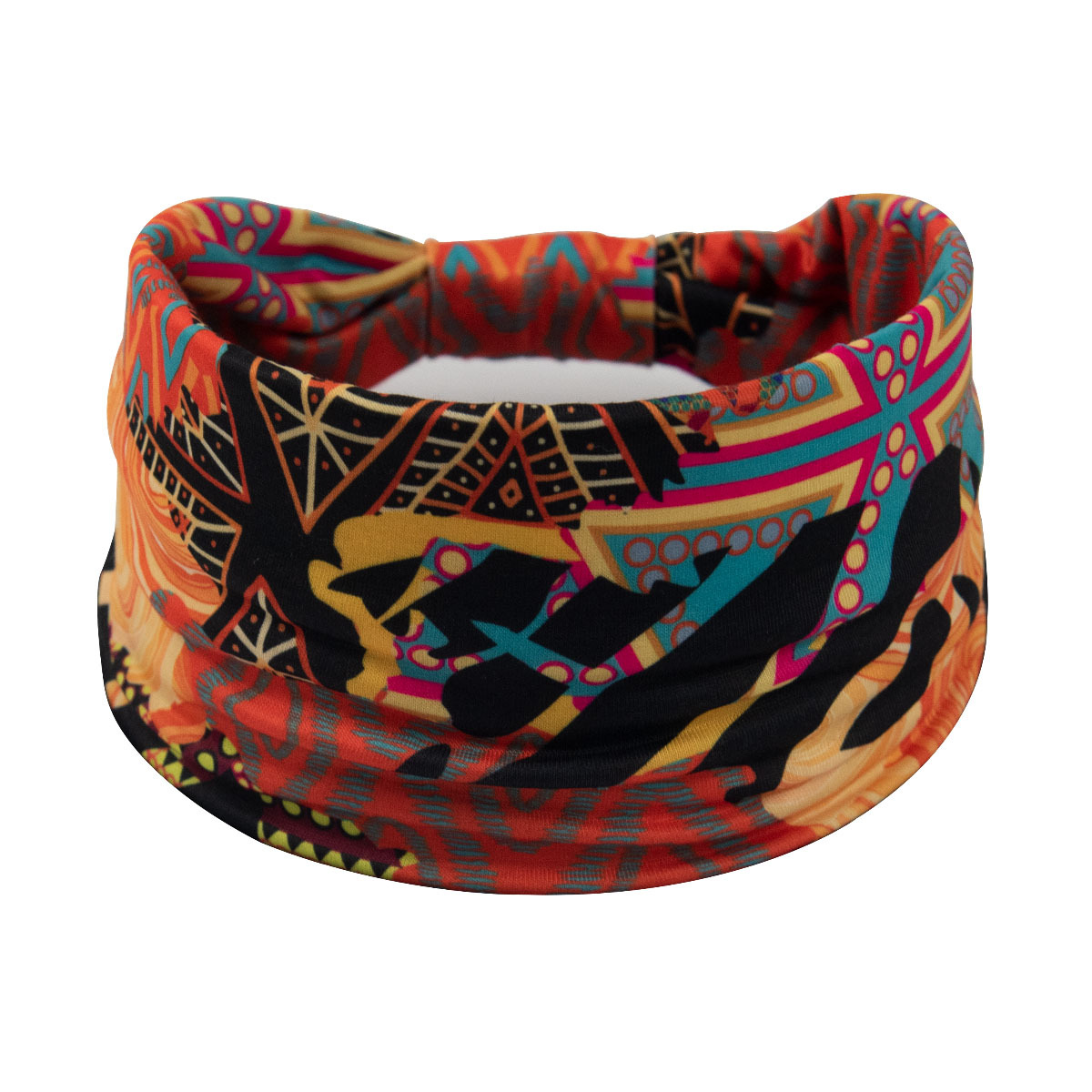 Boho headbands para mulheres largo atado antiderrapante africano bandana elástica yoga turbante lenços de cabelo treino impresso acessórios para o cabelo: YELLOW