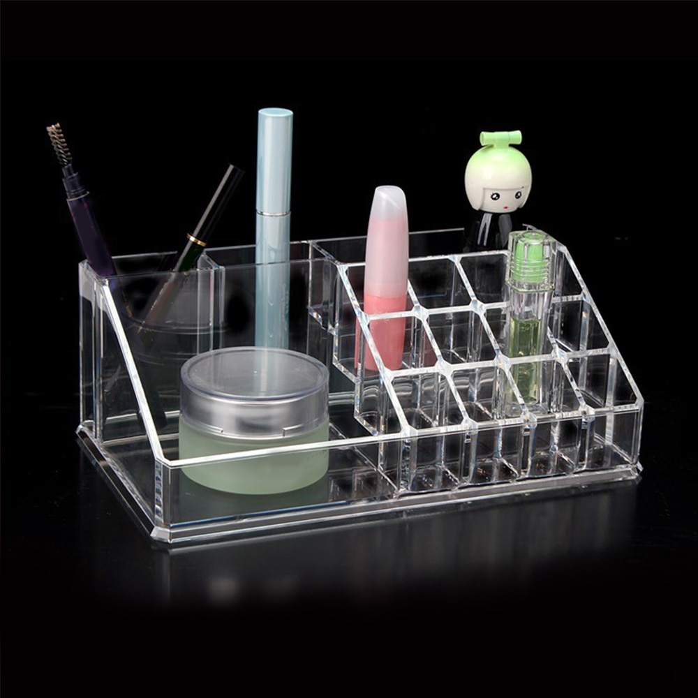 Make-up Organizer Acryl Transparant Cosmetische Doos Make Up Opslag Lippenstift Cosmetische Borstel Houder Home Office Desk Organiser