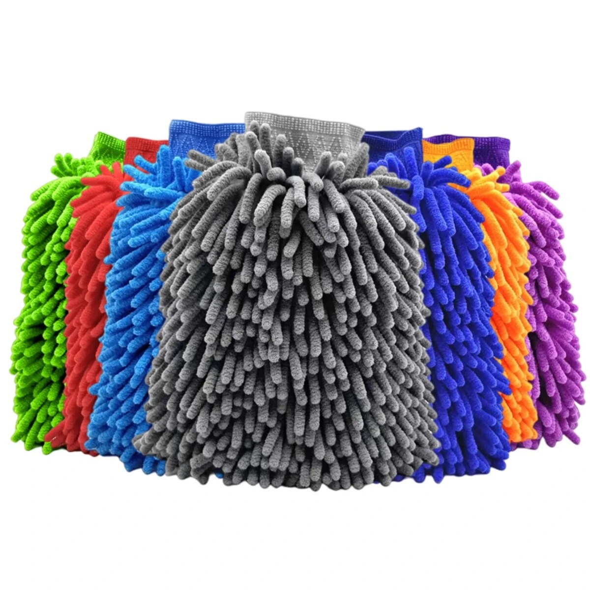 Guante de microfibra para lavado de coches, guantes de chenilla de doble cara para coche, esponja de lavado Ultra absorbente para coche, limpieza de microfibra sin arañazos para coche