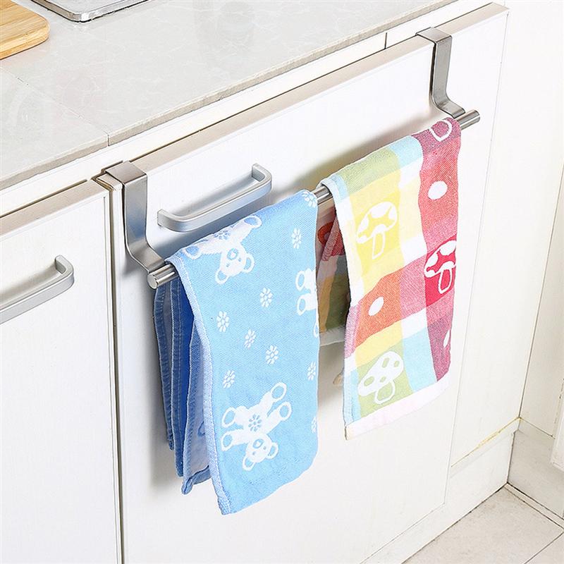 2 stuks 23CM Rvs Handdoekhouders Creatieve Multifunctionele Handdoek Stands Organizer Opslag Houder voor Badkamer Keuken