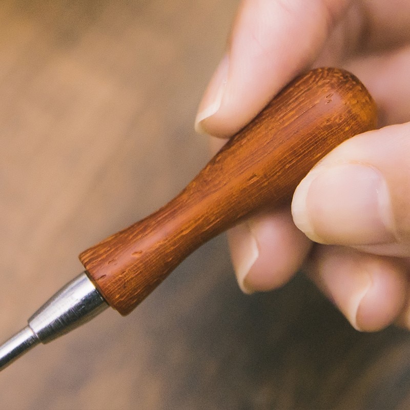 Kobber lak ske med træ håndtag metal høj temperatur lak ske brand maling stempel værktøj brand maling voks smelteværktøj