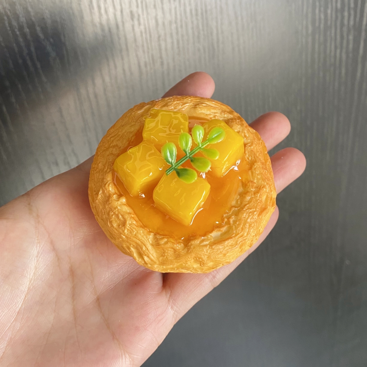 Artificiell tårta dessert leksaker tårta modell realistisk fotografi matsimulering magnetisk kylskåpsdekoration: Oliv