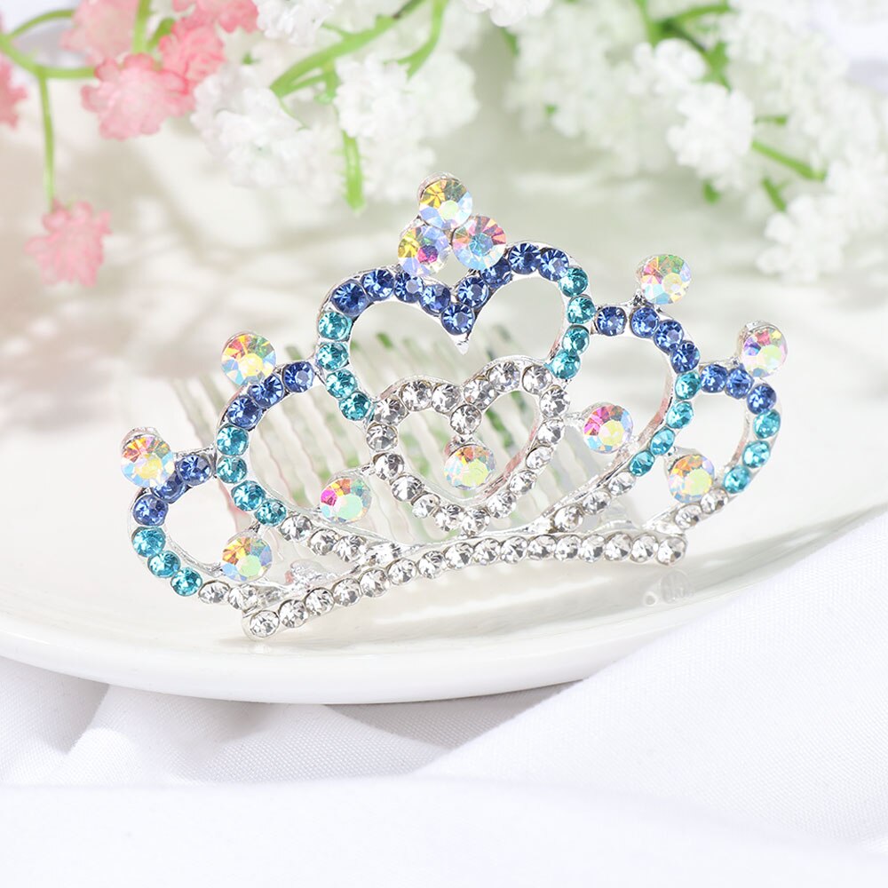 Lovely Mini Tiara Crystal Rabbit Princess Crown Comb Party Costume Accessory Girls Kids Birthday Children's Headwear